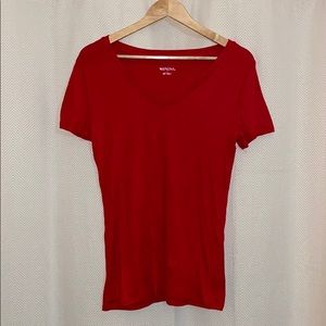 - MERONA - Red V-Neck Tshirt